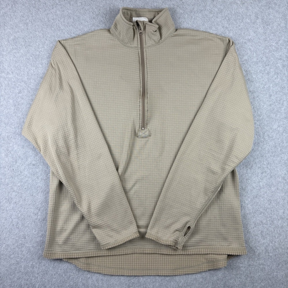 Military Shirt Mens XL Long Tan Mid Weight Cold Weather Gen III Peckham Polartec
